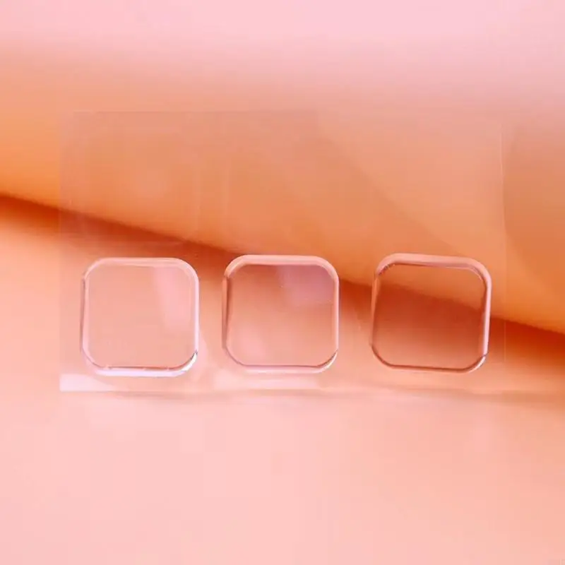 A52C 12pcs/set Versatile Wall Protectors Clear Square Pads on Rubber Guards Absorb Impacts & Reduce Noise Durable
