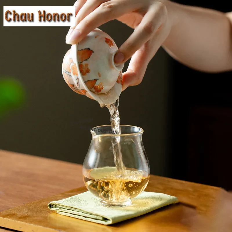 55ml Pure Hand-drawn Nine-tailed Fox Gaiwan Handmade Tea Tureen Tea Bowl with Lid Kit Tea Making Cover Bowl Cha Collection Gift