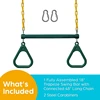 Swing Sets For Backyard-Set Includes 18Inch Trapeze Swing Bar & 48Inch Heavy Duty Chain With Locking Carabiners (Green) 6