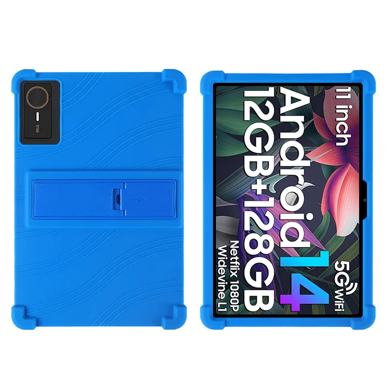 Kid-Friendly 10.95-Inch Tablet Silicone Case with Adjustable Stand