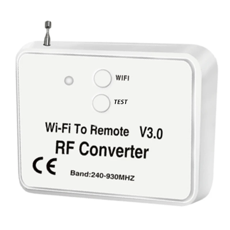 

Universal Wireless Wifi to RF Converter Phone Instead Remote Control 240-930Mhz for Smart Home