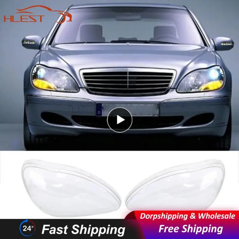 

Car Headlight Lens Transparent Cover LEFT & RIGHT Headlamp Clear Covers For Benz W220 S600 S500 S320 98-05