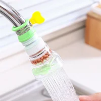 เครื่องกรองน้ํา Faucet 360 °   หมุนก๊อกน้ําห้องครัวแบบยืดไสลด์หัวฝักบัวหัวฉีดสาดหลักฐานอุปกรณ์ประหยัดน้ําในครัวเรือน 4