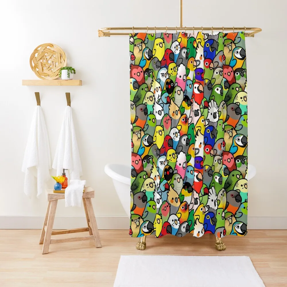 

Everybirdy Pattern Shower Curtain For Shower Window Waterproof Shower And Anti-Mold Waterproof Curtain