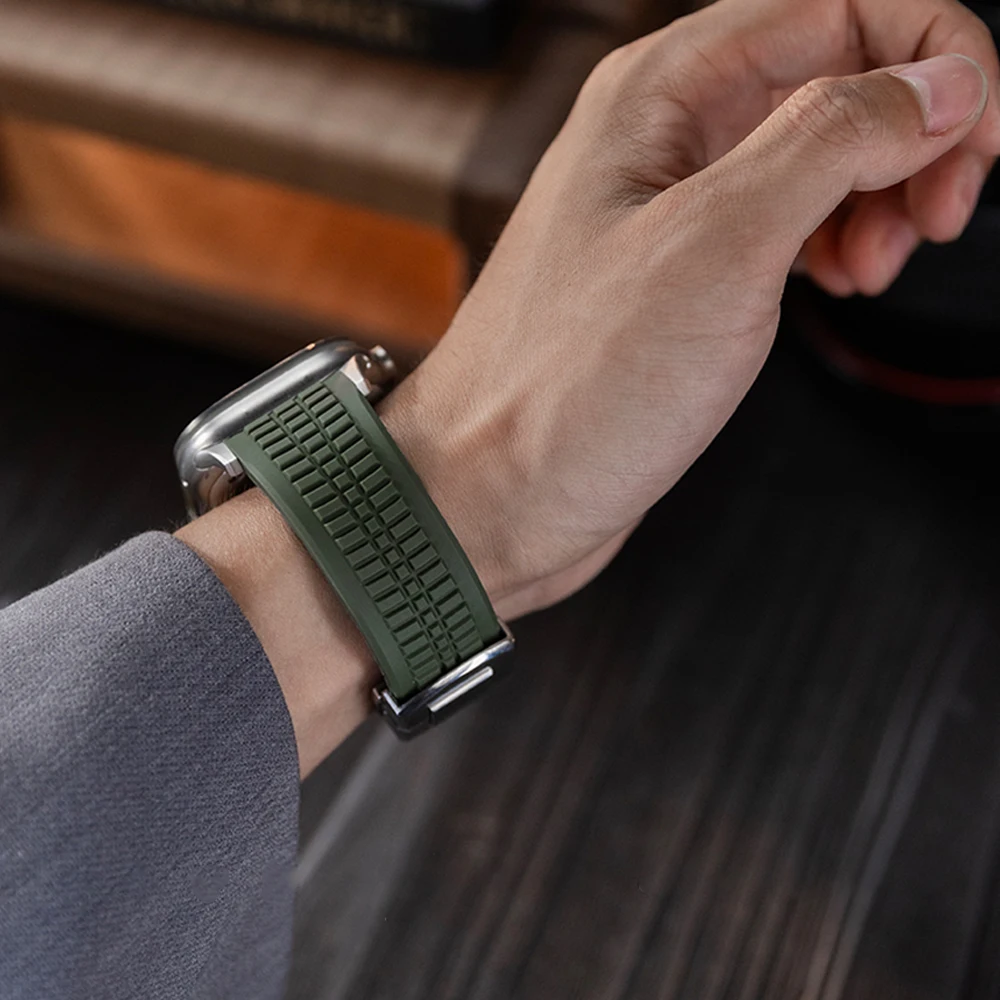 Luxury Silicone Rubber Men's Strap