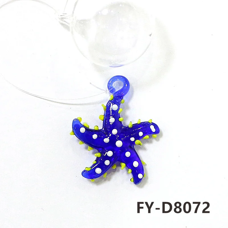 Floating Marine Animal Mini Figurine Pendant - Cute Glass Ocean Creatures Ornaments
