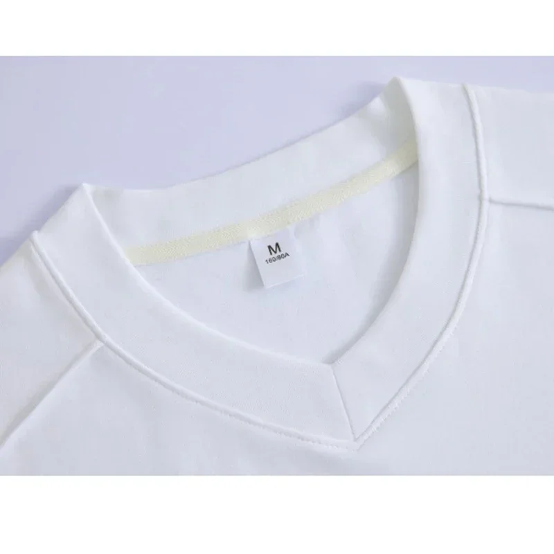 تي شيرتات طويلة الأكمام Camisetas ملابس نسائية غير رسمية للخريف تي شيرت قطني فضفاض تي شيرت نسائي برقبة على شكل V تي شيرت نسائي أساسي 4