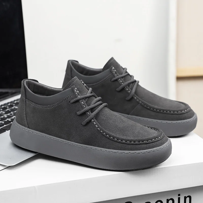 British Style Men's Suede Shoes Autumn Winter New Plush Retro Trend Low Top Shoes Men's Oxford Shoes Versatile for Daily Use 5