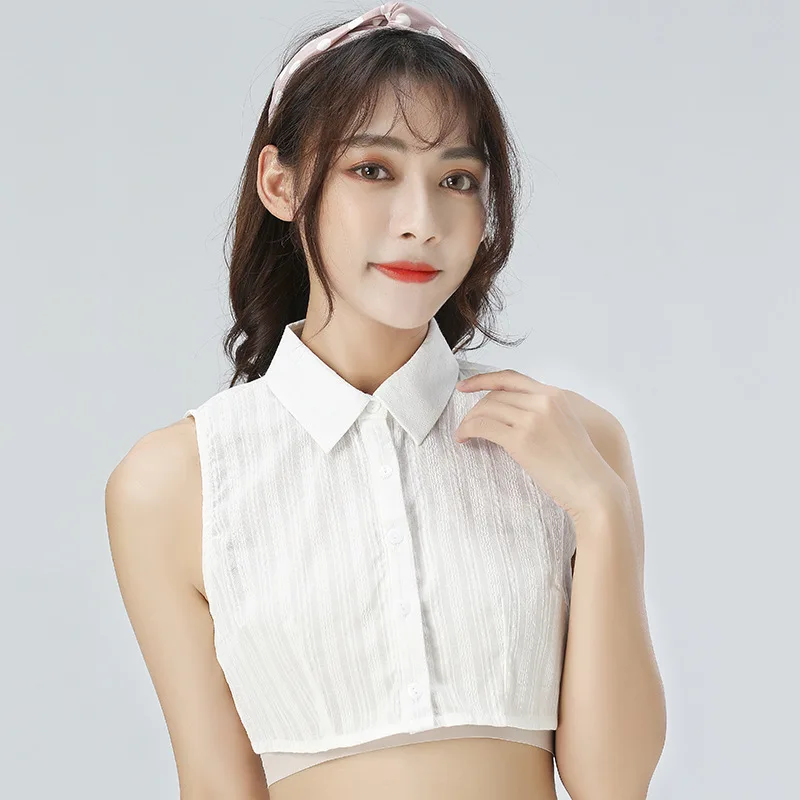 

Linbaiway Vintage Shirt Fake Collars for Women Half Shirt Detachable False Collar Female Lapel Blouse Clothese Faux Col Decor