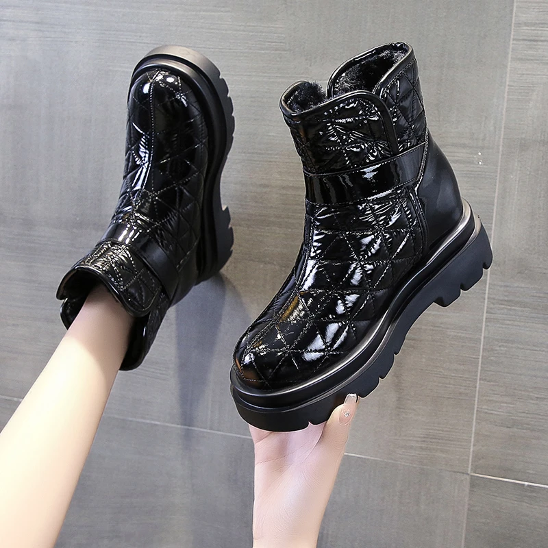 

Женские ботинки, пуховые ботильоны, обувь на платформе, женские зимние ботинки на высоком каблуке, женская теплая зимняя обувь для снега, женские ботинки