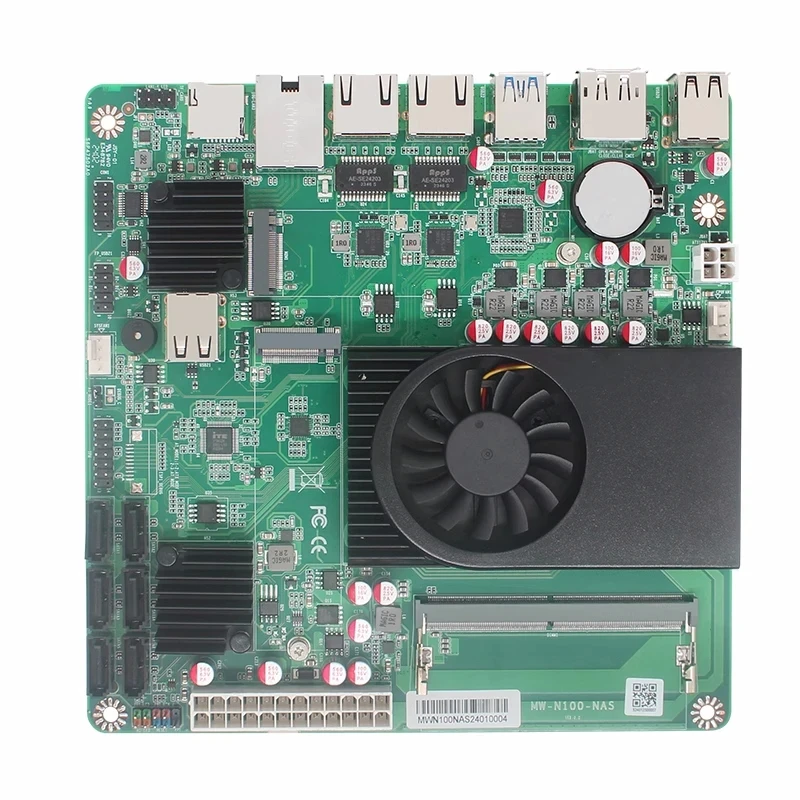 Topton N18 Intel N150 i3-N305 NAS Motherboard 6-Bay 1*10G 2*i226-V 2.5G 3LAN 6*SATA3.0 2*M.2 NVMe 1*DDR5 Firewall ITX Mainboard 5