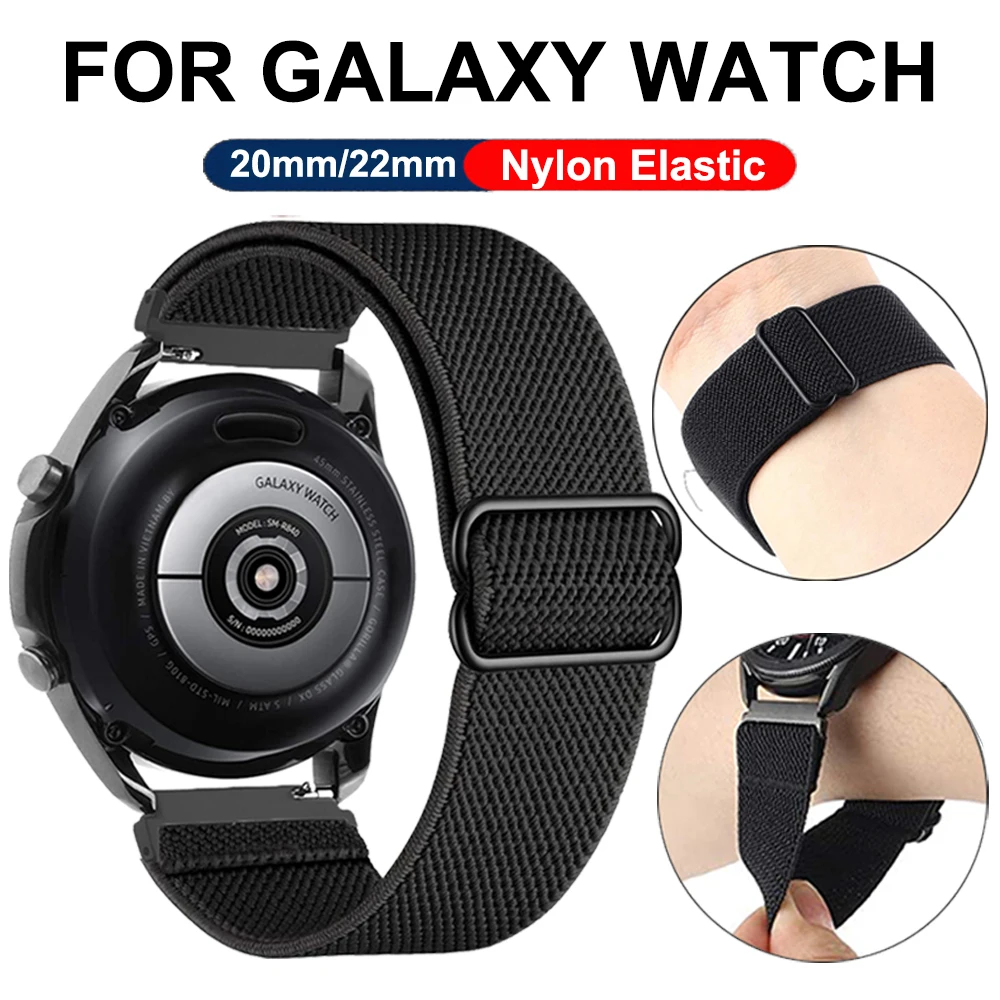 Cinturino Smart Watch 20Mm/22Mm Per Samsung Galaxy Watch 3/Active 2/46Mm/42Mm/ Gear S3 Cinturino In Nylon Huawei Gt/2/2E/Pro Cinturino