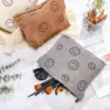 Makeup Bag For Women - Corduroy Cosmetic Bags Aesthetic Design Ladies Tote Bag, Cute Smiley Face Makeup Organizer with Zipper 3