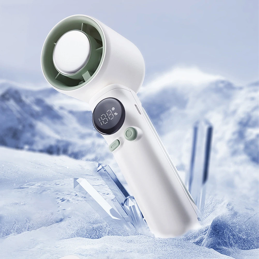 Portable Hand Fan 199 Gear Speed Wind USB Rechargeable Electric Fan Digital Power & Speed Display for Home Office Travel Outdoor