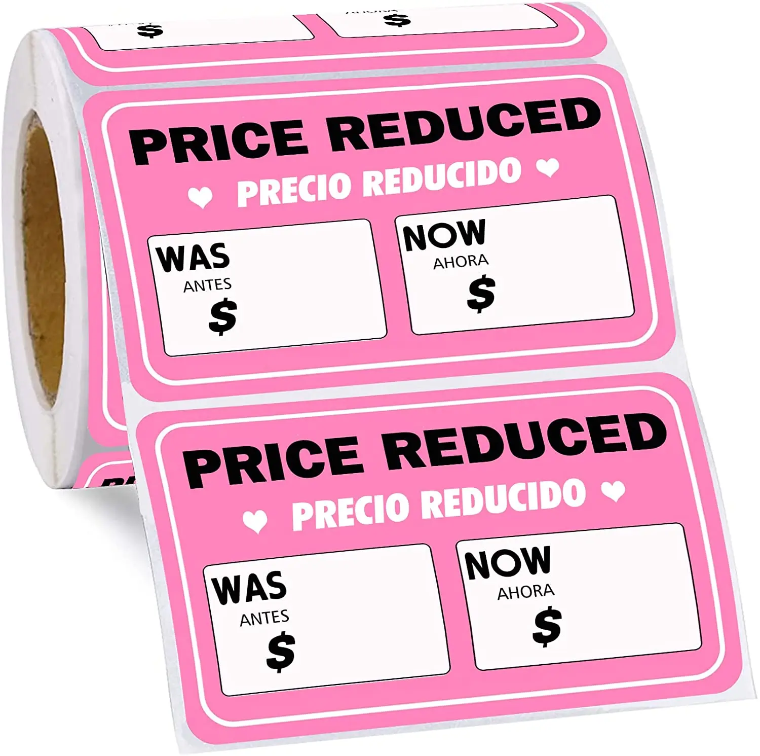 Pink Reduced Sale Price Labels for Quick Sale 2 x 3 Inch Rectangle Adhesive  Sale Price Mark Labels Pricing Retail Stickers Tag - AliExpress