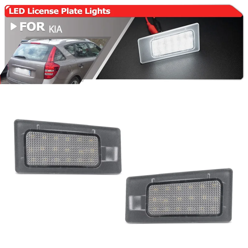 2PCs Canbus Led Number License Plate Lights Auto Replacement Bulb For