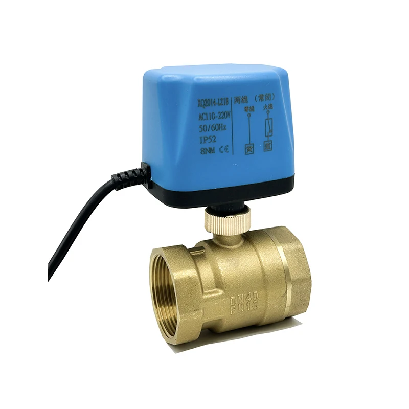 

1-1/2" Normally Closed/Open 2-Way Brass Electric Ball Valve 220V 12V 24V 2-Wire Motorized Ball Valve Replace Solenoid Valve