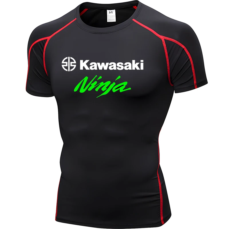 Camiseta de compresión de secado rápido de alta elasticidad con