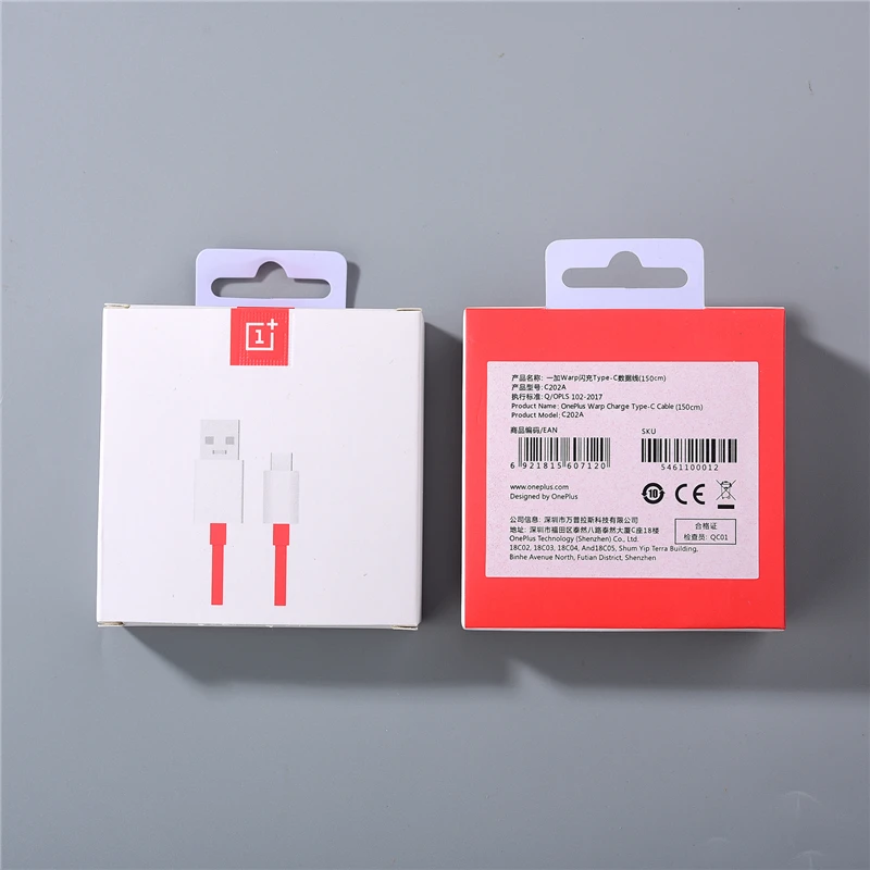 Cavo USB Tipo C Per Ricarica Rapida OnePlus 3/3T/5/5T/6/6T/7 - 5V/4A, Lunghezza 106cm, Colore Rosso - 4
