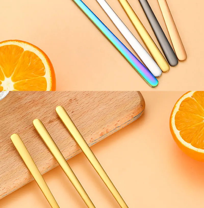 3PCS Edelstahl Rühren Löffel Saft Eis Scoop Kaffee Tee Löffel Bar Geschirr Küche Werkzeug Gewürz Mischen Dessert – Detail 4