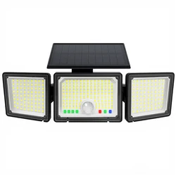 Solar - Powered Outdoor Flood Lights with Motion Sensor & Battery Display - 2pc (286 LED)