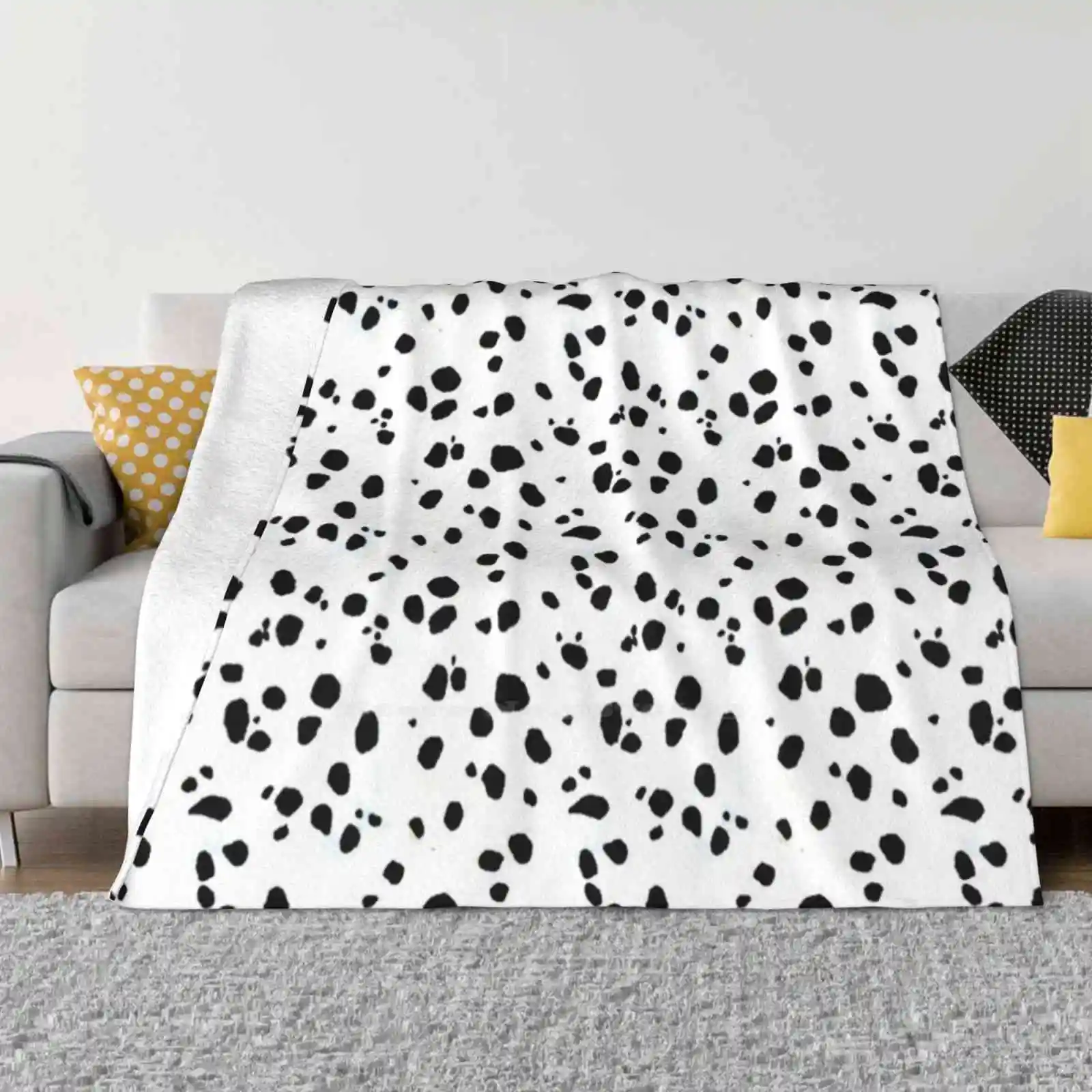 

Dalmatian New Selling Custom Print Flannel Soft Blanket Animal Zoo Leather Skin Fur Fashion Vintage Zebra Lion Tiger Pattern