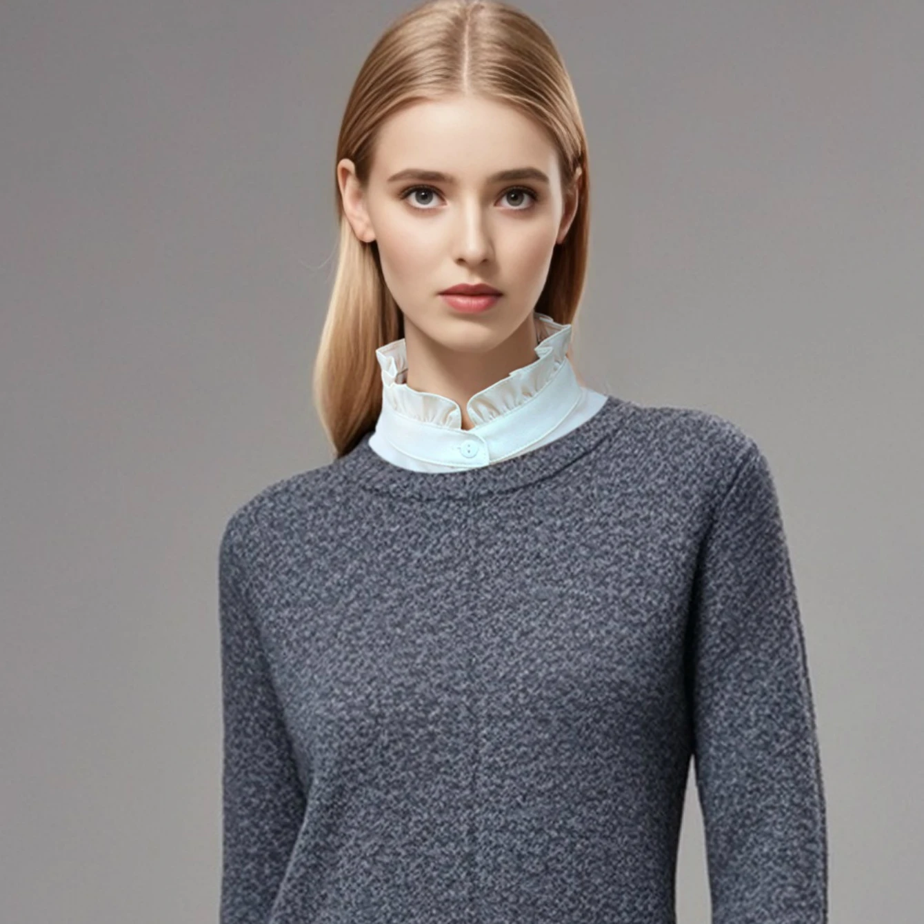 Stand-up collar ruffled false collar Adjustable Simple Design fake collar