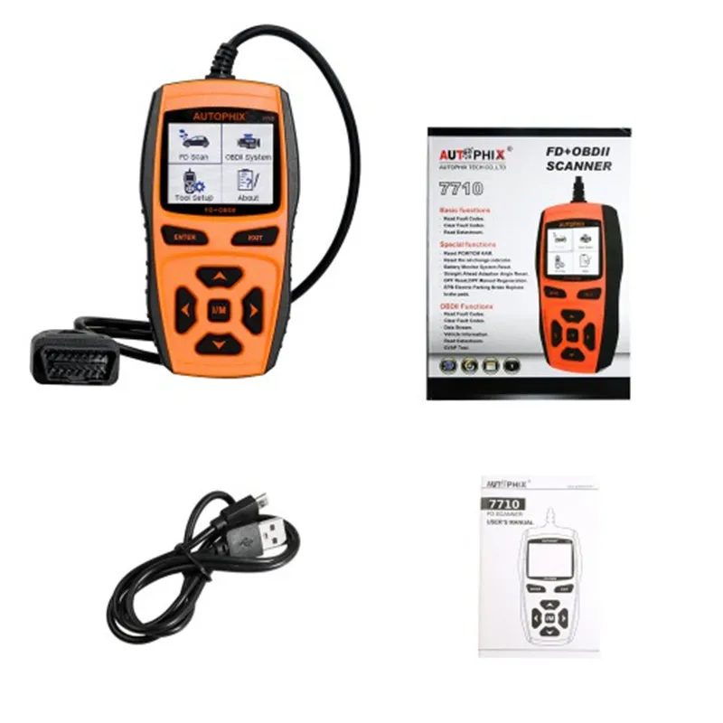 

Autophix 7710 for Ford EPB DPF ABS SRS Oil FD+OBDII Multi Scan Tool Support English French German Spanish