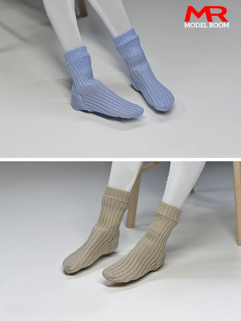 1/6 Scale Short Sports Stripe Socks with Heel Model Soldier Clothes Accessories Fit 12'' Male Female Action Figure Body Dolls