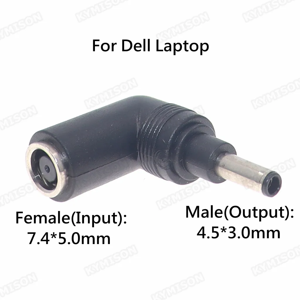 Power Plug Adapter DC Power Adapter plug for HP Dell DC Jack 7.4*5.0mm Female to 4.5*3.0mm Male with pin Converter for Laptop Notebook