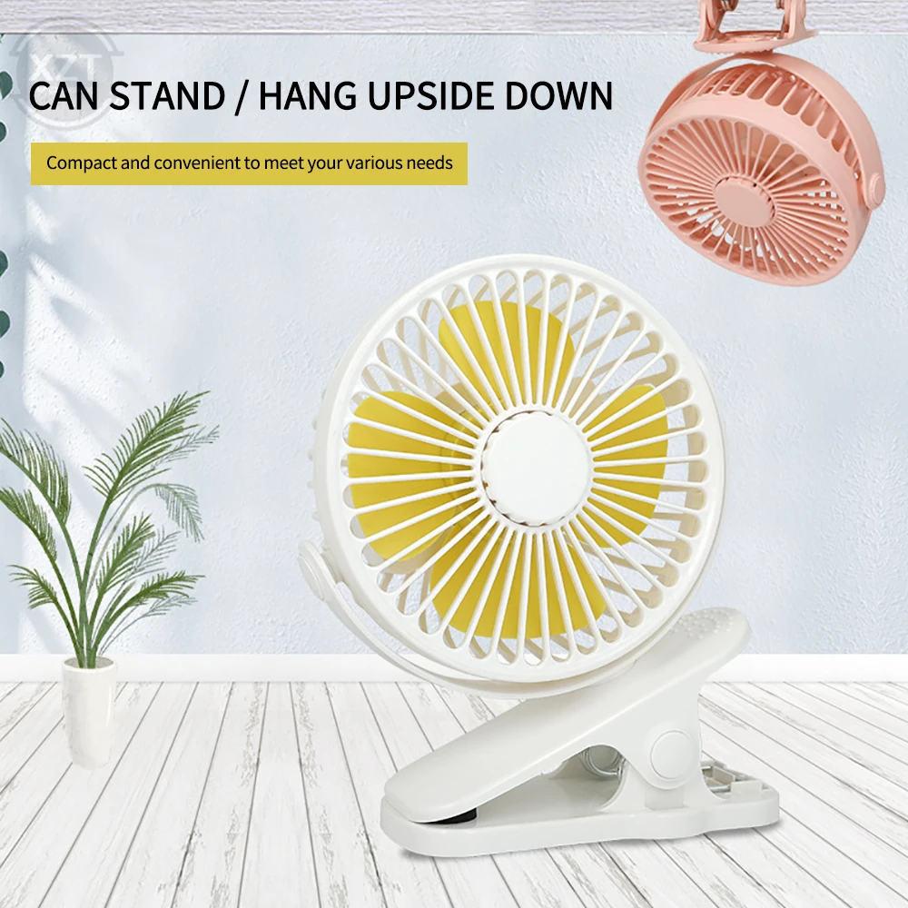 

USB Mini Cooling Fan Portable Desktop Clip Cool Fans Ultra-quiet 360 Degrees for Home Bedroom Summer