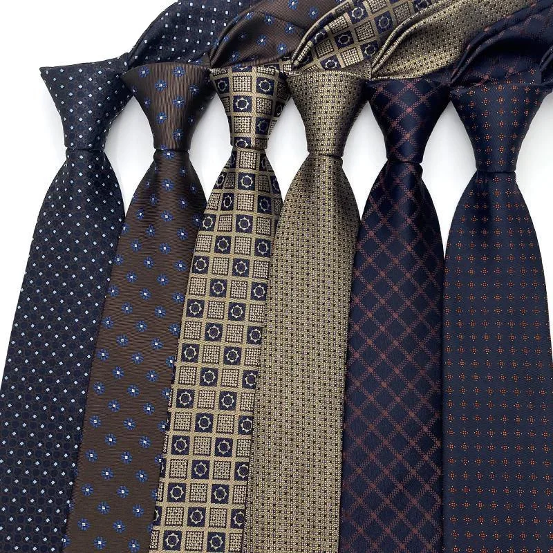 

Luxury 8CM Mens Ties Polka Dot Formal Classic Business Necktie Jacquard Woven Neck ties For Men Groom Wedding Party Neckwear