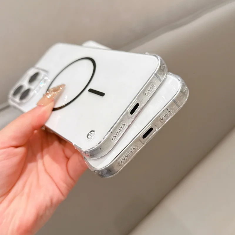 Ultra Thin HD Clear Frameless Magnetic Phone Case with Slim Hard PC