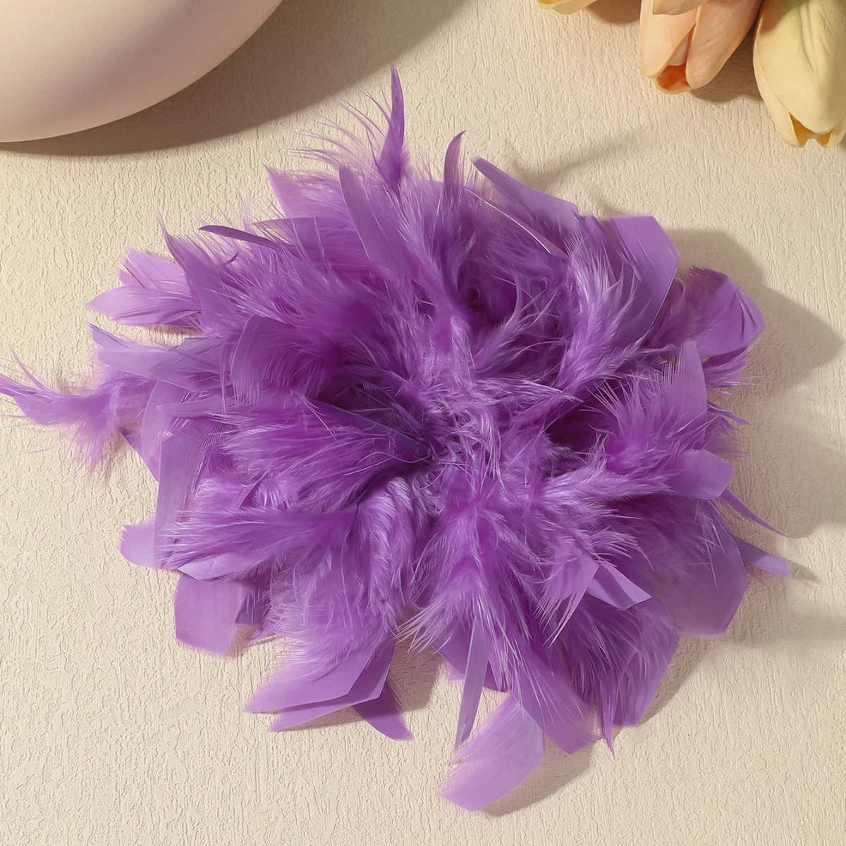 20CM Fashion Exaggerated Feather Flower Large Brooch for Women Lady Luxury Personality Lapel Pins Party Wedding Clothing Jewelry