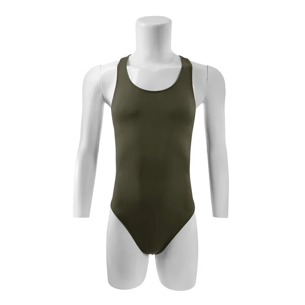 Mens Ice Silk Bodysuit Backless Singlet Jockstrap Bulge Thong Sleeveless Breathable Jumpsuit Elasticity Intimates Underwear men bodysuits