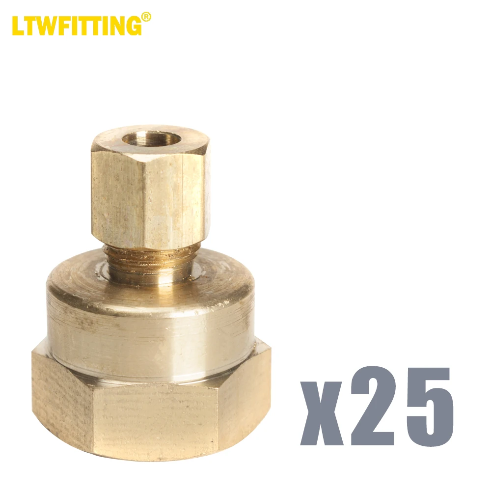 

Латунный фитинг LTWFITTING с наружным диаметром 1/4 дюйма и внутренним разъемом 1/2 дюйма (комплект из 25 шт.)