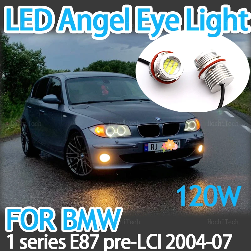 

for BMW 1 series E87 116i 116d 118i 118d 120i 120d 130i pre-LCI 04-07 CANbus LED Angel Eyes Marker Lights Bulbs Error Free White