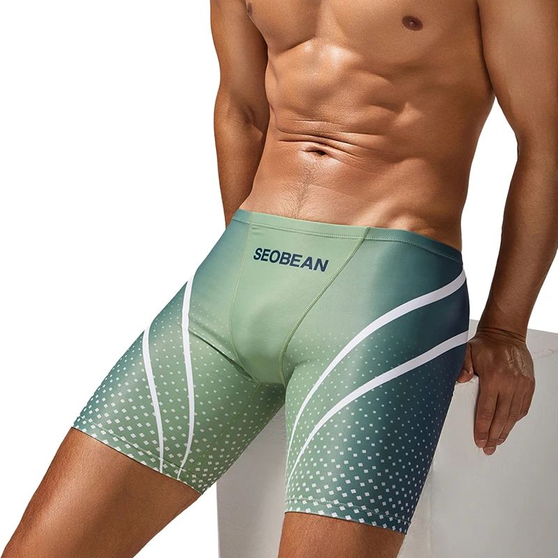 NEW Men's Low Rise SWIM BOXER SWIMWEAR Long VORTEX GRADIENT COLOR SWIMWEAR