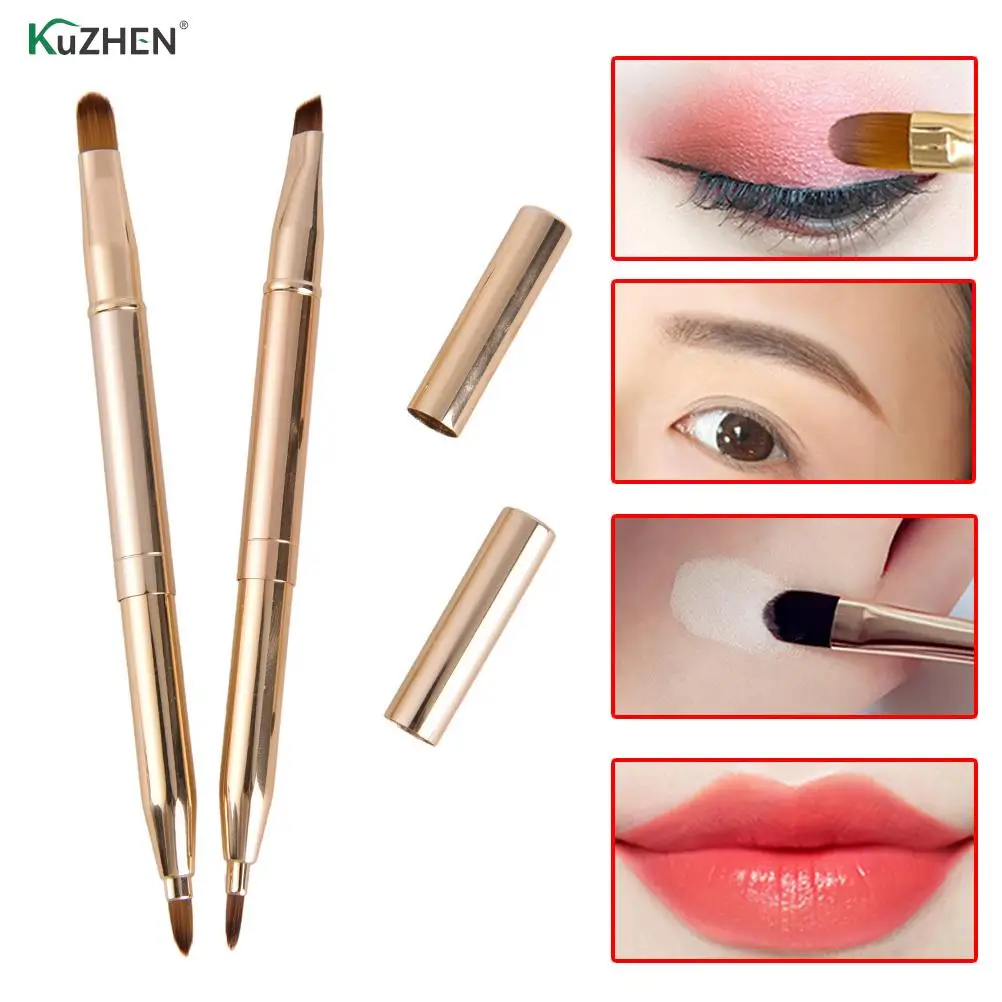 1pcs Makeup Brushes Doubleheaded Retractable Lip Brush Eye Liner
