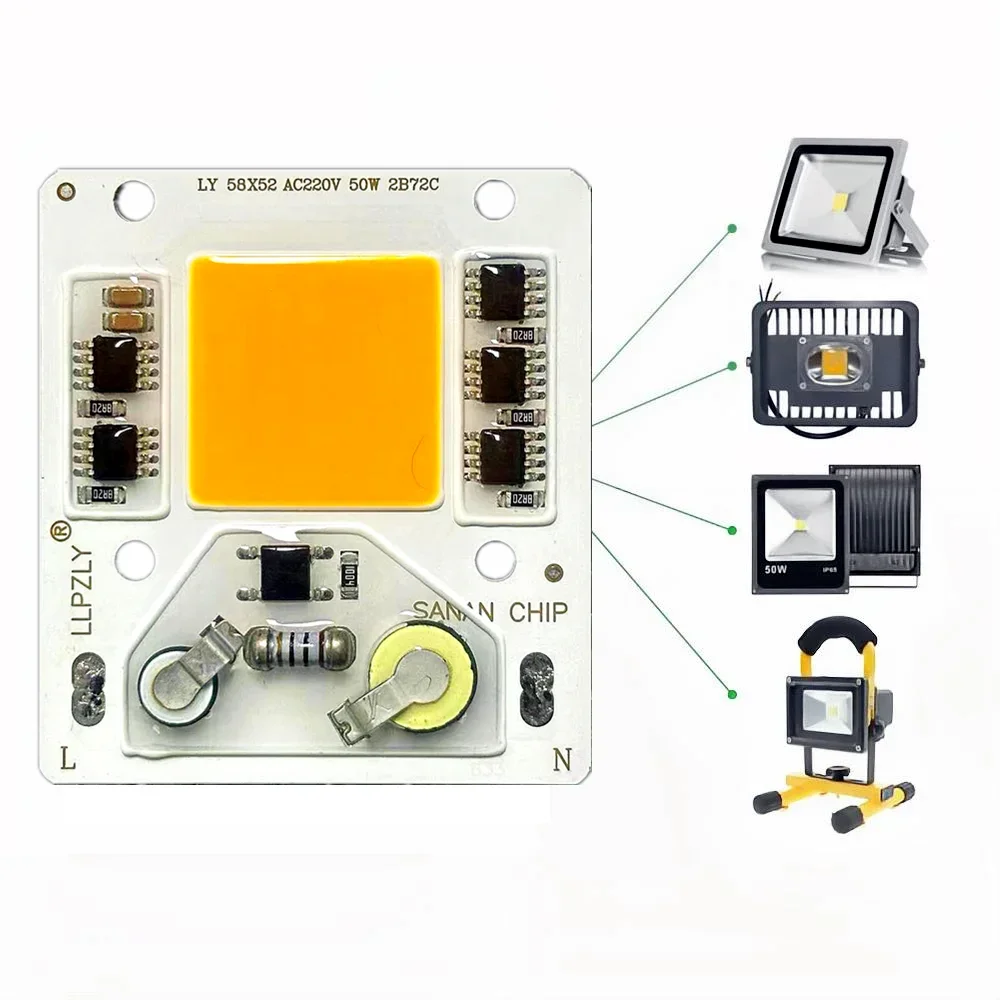 Description Picture 2 of itemAC 220V LED Chip COB Beads Matrix Smart IC No Need Driver DIY Flood Light Spotlight Replacement LED Source Outdoor Lamp bead
