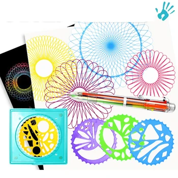 Drawing Card Games Toys Geometry Spirograph Drawing Stencils Painting Template Rulers Art Crafts Children Kids Educational Toy 1