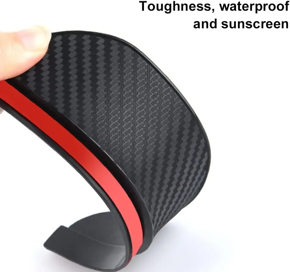 2pcs Universal Car Rearview Mirror Rain Shield Carbon Fiber Rainproof Decoration Mirror Rain Eyebrow Car Accessories