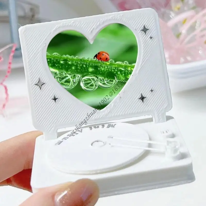 Q6RB Resin Shaker Mold Photo Frame Resin Mold Epoxy Resin Casting Mold Record Player Silicone Mold for Table Decor