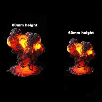 

2 Packs 1/35 Die-cast Resin Character Model Assembly Kit Scene Nuclear Bomb Explosion Effect Unpainted