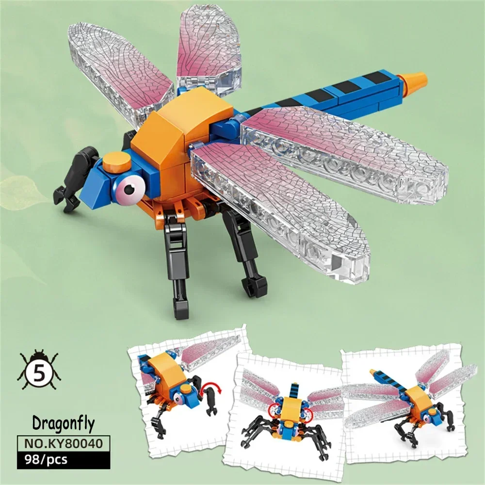 Ladybug Insects Building Blocks Toys Set - Long-Lasting Play for Kids, Great Collectible Models Dragonfly Mantis Housefly & More 4