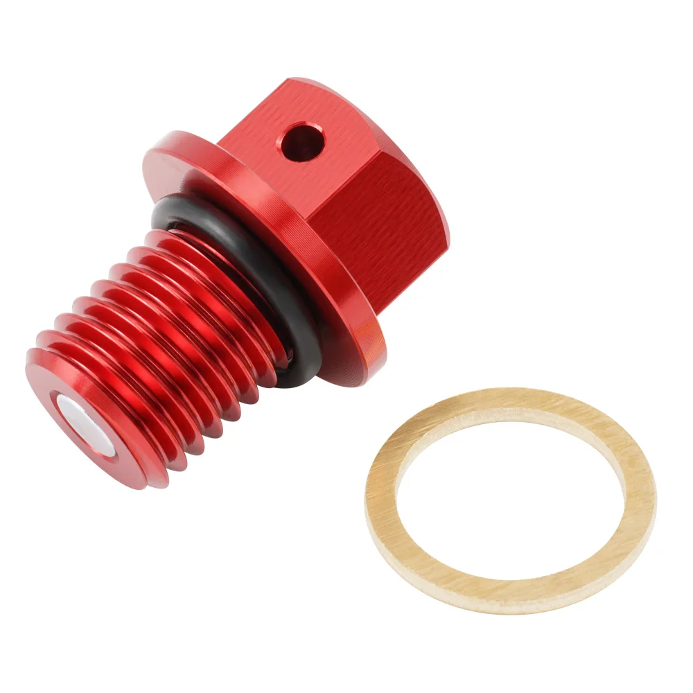 M12xP1.5 Magnetic Oil Drain Plug Bolt Screw Honda CR125 250 250R CRF250R XR 250 600R 650L CBR1000RR Suzuki Yamaha Kawasaki oil drain plug motorcycle screws stainless steel screw stainless steel bolt carbon steel bolts brass standoff bolt