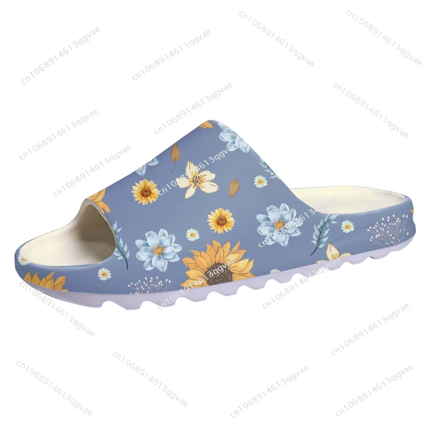 Sunflower Yellow Flower Soft Sole Sllipers Home Clogs Step on Water Shoes Mens Womens Teenager Beach Customize on Shit Sandals