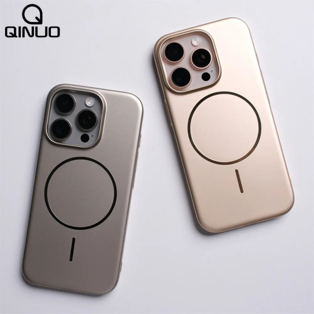 Sleek Titanium Magnetic Shockproof Case - Matte Finish