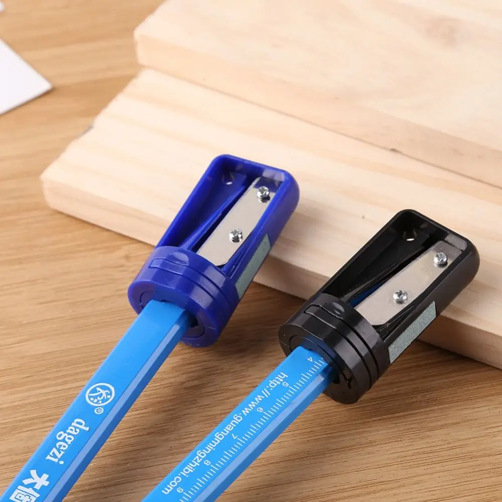 Strumento per la lavorazione del legno Taglierina manuale per matita per la lavorazione del legno Temperamatite portatile blu per carpentiere Utile e pratico per la scrittura dei compiti