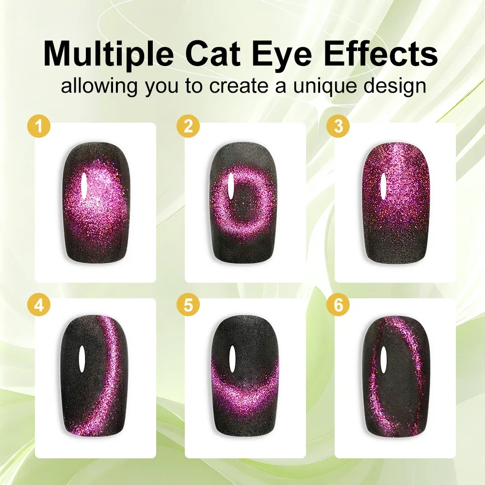 Limegirl Magnetic Cat Eye UV Gel Set Nail Polish Magnet Laser Nail Art Varnish sparkly Off UV Gel Nail Art Kit 3